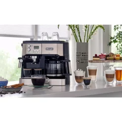 Coffee Makers DeLonghi All-In-One 10-Cup Stainless Steel Espresso Machine And Drip Coffee Maker 19 Coffee Makers DeLonghi All-In-One 10-Cup Stainless Steel Espresso Machine And Drip Coffee Maker -Costway Shop stainless and black delonghi drip coffee makers bco430t 31 1000