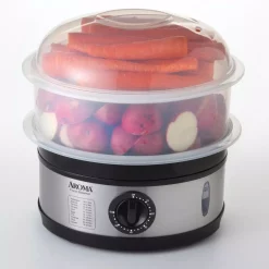 Cookers AROMA 20-Cup Stainless Steel Food Steamer -Costway Shop stainless aroma rice cookers afs 186 fa 1000