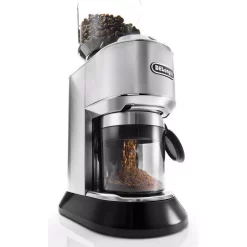 Coffee Makers DeLonghi Dedica Stainless Steel Digital Conical Burr Grinder With 18 Grind Settings And Portafilter Adaptor – 12 Oz. -Costway Shop stainless delonghi coffee grinders kg521m 4f 1000