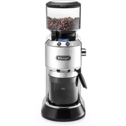 Coffee Makers DeLonghi Dedica Stainless Steel Digital Conical Burr Grinder With 18 Grind Settings And Portafilter Adaptor – 12 Oz. -Costway Shop stainless delonghi coffee grinders kg521m c3 1000