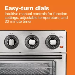 Toasters Hamilton Beach Air Fry 1800 W 6 Slice Stainless Steel Countertop Oven With 6 Cooking Functions -Costway Shop stainless hamilton beach toaster ovens 31225 1f 1000