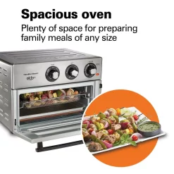 Toasters Hamilton Beach Air Fry 1800 W 6 Slice Stainless Steel Countertop Oven With 6 Cooking Functions -Costway Shop stainless hamilton beach toaster ovens 31225 76 1000
