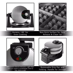 Electric Skillets & Indoor Grills Classic Cuisine Classic Flip Belgian Waffle Maker 4 Electric Skillets & Indoor Grills Classic Cuisine Classic Flip Belgian Waffle Maker -Costway Shop stainless look classic cuisine waffle makers hw031117 4f 1000