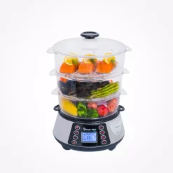 Cookers Magic Chef 3-Tier 12 Qt. Stainless Steel Countertop Food Steamer And Rice Cooker -Costway Shop stainless magic chef rice cookers mcsfs12st c3 1000