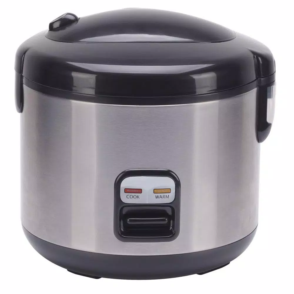 Cookers SPT 6-Cup Stainless Steel Rice Cooker With Cord Storage 3 Cookers SPT 6-Cup Stainless Steel Rice Cooker With Cord Storage