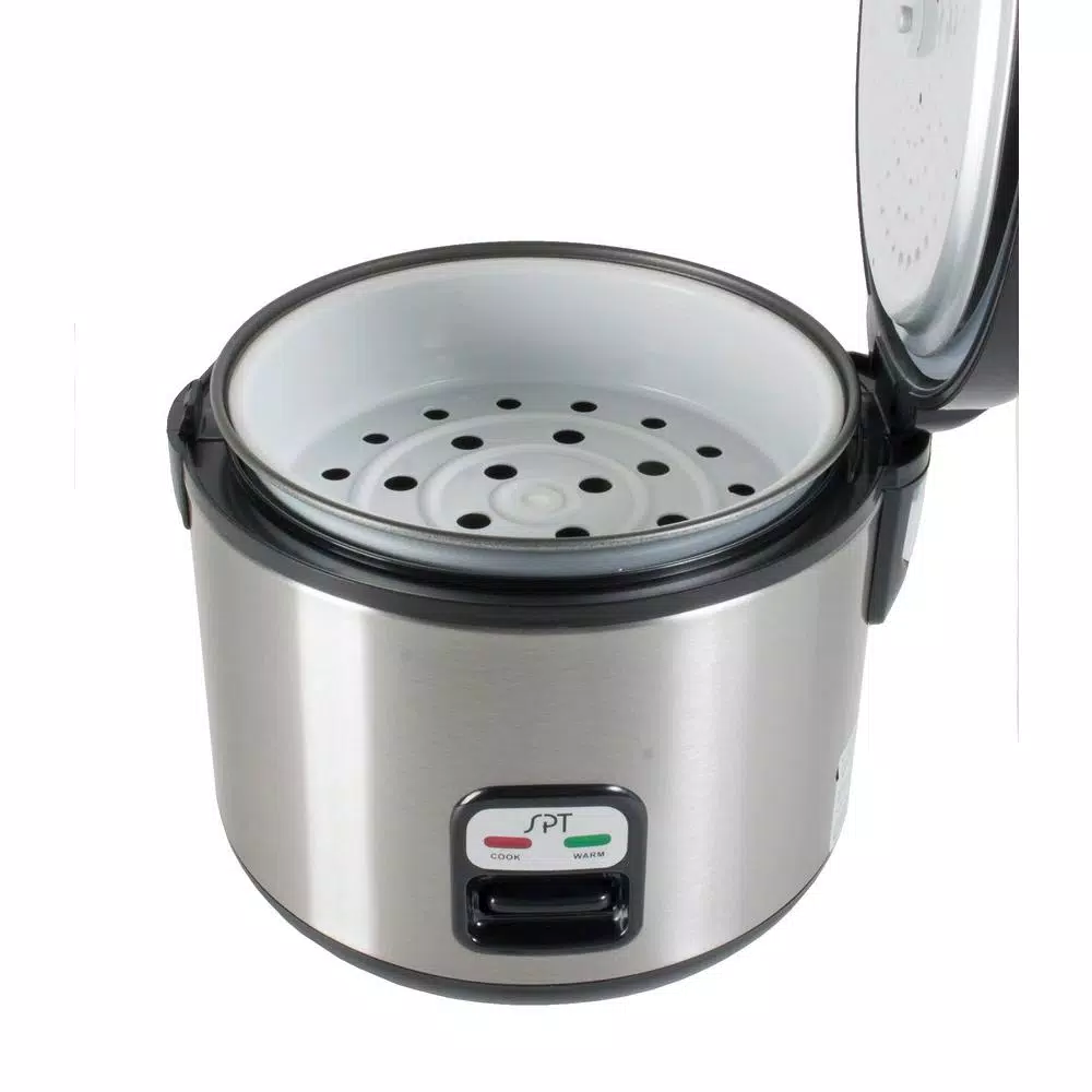 Cookers SPT 6-Cup Stainless Steel Rice Cooker With Cord Storage 4 Cookers SPT 6-Cup Stainless Steel Rice Cooker With Cord Storage - Image 2