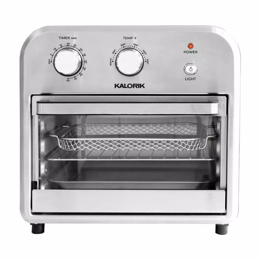 Toasters KALORIK 12 Qt. Stainless Steel And Black Air Fryer Oven 3 Toasters KALORIK 12 Qt. Stainless Steel And Black Air Fryer Oven