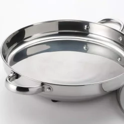 Electric Skillets & Indoor Grills AROMA 132 Sq. In. Stainless Steel Electric Skillet 5 Electric Skillets & Indoor Grills AROMA 132 Sq. In. Stainless Steel Electric Skillet -Costway Shop stainless steel aroma electric skillets afp 1600s 1f 1000