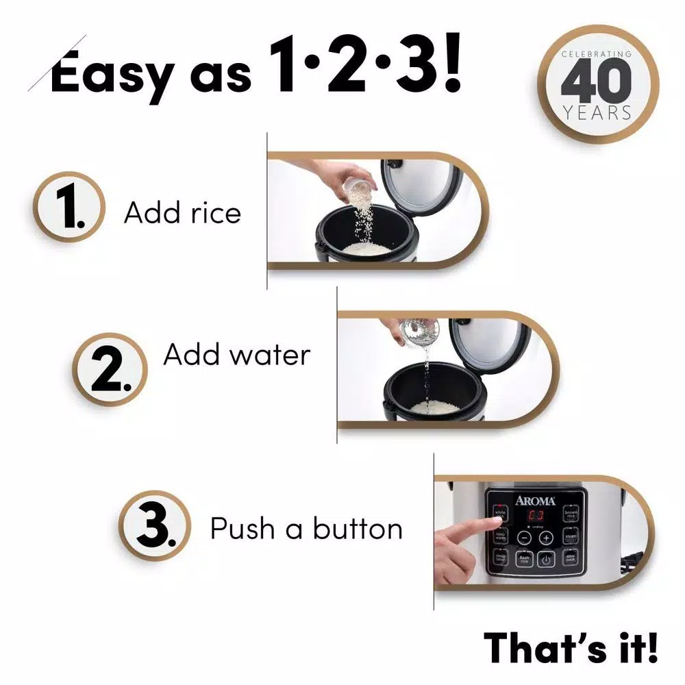 AROMA 20-Cup Silver Rice Cooker with Food Steamer and Slow Cooker Functions Cookers AROMA 20-Cup Silver Rice Cooker With Food Steamer And Slow Cooker Functions -Costway Shop stainless steel aroma rice cookers arc 150sb 1f 1000