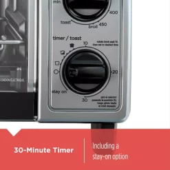 Toasters BLACK+DECKER 1150 W 4-Slice Black Stainless Steel Toaster Oven With Temperature Control 15 Toasters BLACK+DECKER 1150 W 4-Slice Black Stainless Steel Toaster Oven With Temperature Control -Costway Shop stainless steel black black decker toaster ovens to1705sb 1d 1000