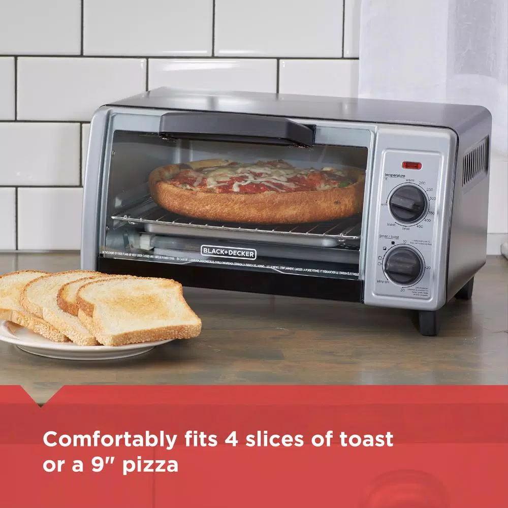 Toasters BLACK+DECKER 1150 W 4-Slice Black Stainless Steel Toaster Oven With Temperature Control 5 Toasters BLACK+DECKER 1150 W 4-Slice Black Stainless Steel Toaster Oven With Temperature Control - Image 3