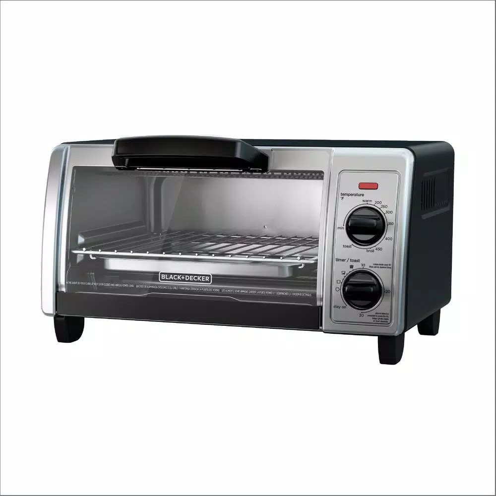 Toasters BLACK+DECKER 1150 W 4-Slice Black Stainless Steel Toaster Oven With Temperature Control 3 Toasters BLACK+DECKER 1150 W 4-Slice Black Stainless Steel Toaster Oven With Temperature Control