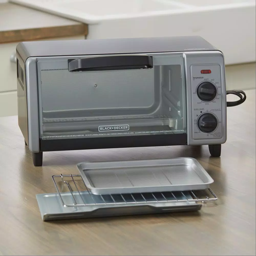 Toasters BLACK+DECKER 1150 W 4-Slice Black Stainless Steel Toaster Oven With Temperature Control 8 Toasters BLACK+DECKER 1150 W 4-Slice Black Stainless Steel Toaster Oven With Temperature Control - Image 6