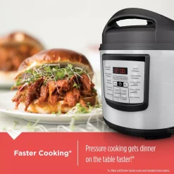 Cookers BLACK+DECKER 6 Qt. Stainless Steel Electric Pressure Cooker With Non-Stick Metal Insert -Costway Shop stainless steel black decker electric pressure cookers pr100 4f 1000