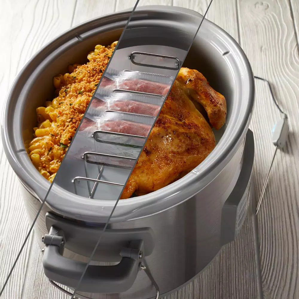 BLACK+DECKER 7 Qt. Stainless Steel Electric Slow Cooker with Temperature Probe and Precision Sous-Vide Cookers BLACK+DECKER 7 Qt. Stainless Steel Electric Slow Cooker With Temperature Probe And Precision Sous-Vide -Costway Shop stainless steel black decker multi cookers scd7007ssd 1f 1000