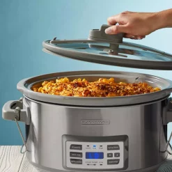 Cookers BLACK+DECKER 7 Qt. Stainless Steel Electric Slow Cooker With Temperature Probe And Precision Sous-Vide 9 Cookers BLACK+DECKER 7 Qt. Stainless Steel Electric Slow Cooker With Temperature Probe And Precision Sous-Vide -Costway Shop stainless steel black decker multi cookers scd7007ssd 31 1000