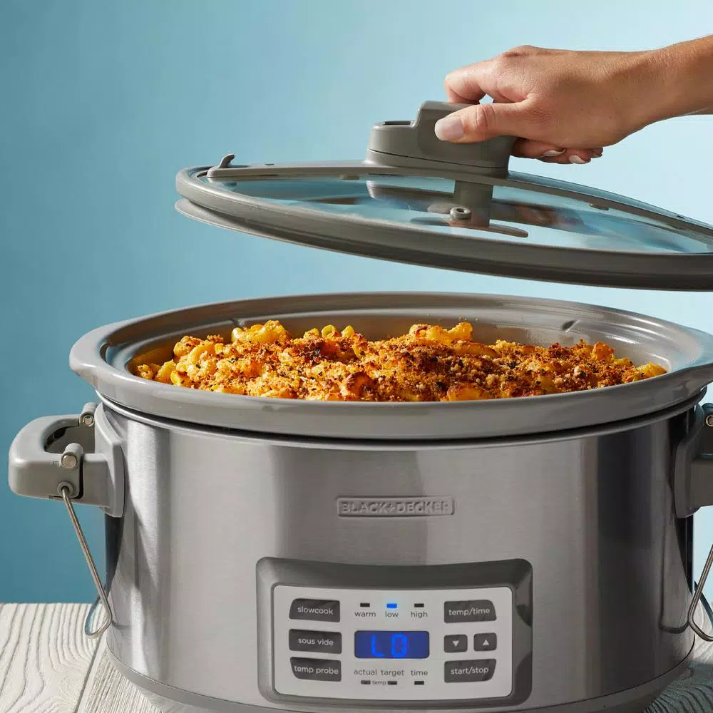 BLACK+DECKER 7 Qt. Stainless Steel Electric Slow Cooker with Temperature Probe and Precision Sous-Vide Cookers BLACK+DECKER 7 Qt. Stainless Steel Electric Slow Cooker With Temperature Probe And Precision Sous-Vide -Costway Shop stainless steel black decker multi cookers scd7007ssd 31 1000