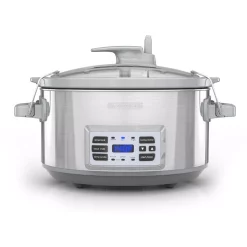 Cookers BLACK+DECKER 7 Qt. Stainless Steel Electric Slow Cooker With Temperature Probe And Precision Sous-Vide 7 Cookers BLACK+DECKER 7 Qt. Stainless Steel Electric Slow Cooker With Temperature Probe And Precision Sous-Vide -Costway Shop stainless steel black decker multi cookers scd7007ssd fa 1000
