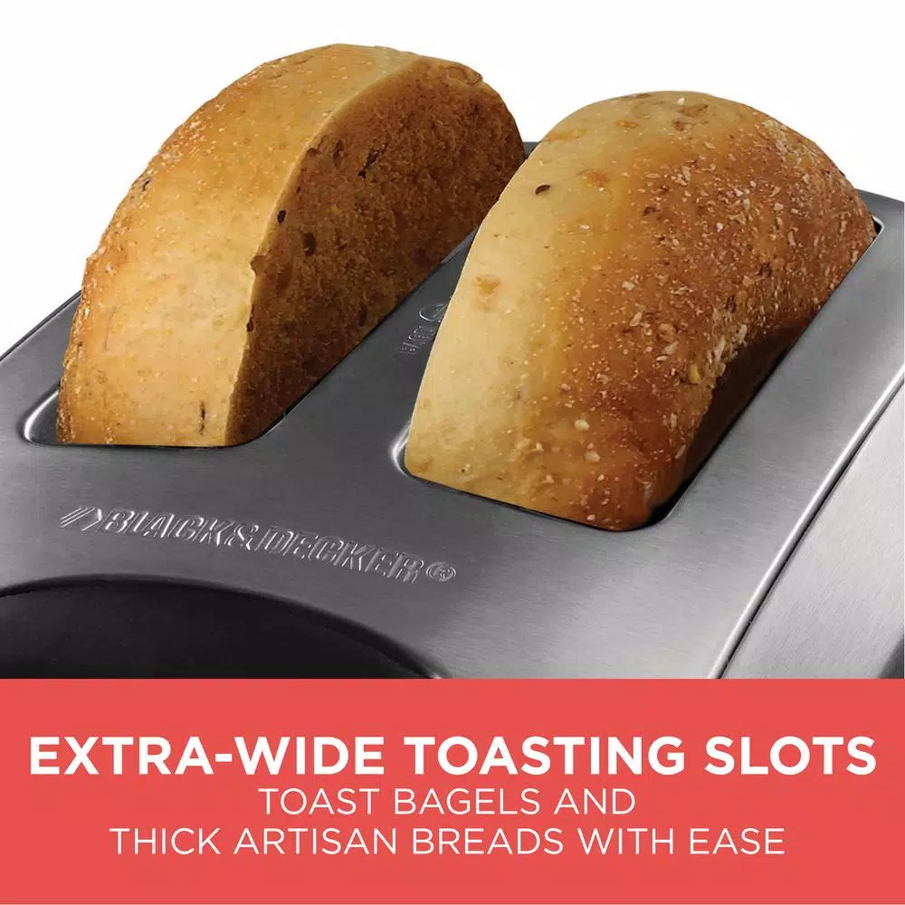 BLACK+DECKER 2-Slice Stainless Steel Toaster Toasters BLACK+DECKER 2-Slice Stainless Steel Toaster -Costway Shop stainless steel black decker pop up toasters t2707s 44 1000