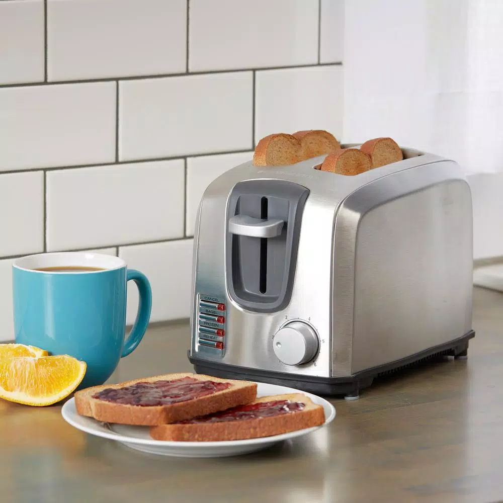 BLACK+DECKER 2-Slice Stainless Steel Toaster Toasters BLACK+DECKER 2-Slice Stainless Steel Toaster -Costway Shop stainless steel black decker pop up toasters t2707s fa 1000