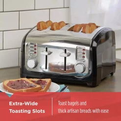Toasters BLACK+DECKER 4-Slice Stainless Steel Wide Slot Toaster With Crumb Tray 7 Toasters BLACK+DECKER 4-Slice Stainless Steel Wide Slot Toaster With Crumb Tray -Costway Shop stainless steel black decker pop up toasters t4030 fa 1000