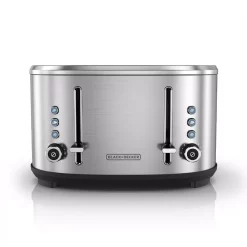 Toasters BLACK+DECKER 4-Slice Stainless Steel Extra-Wide Slot Toaster With Crumb Tray