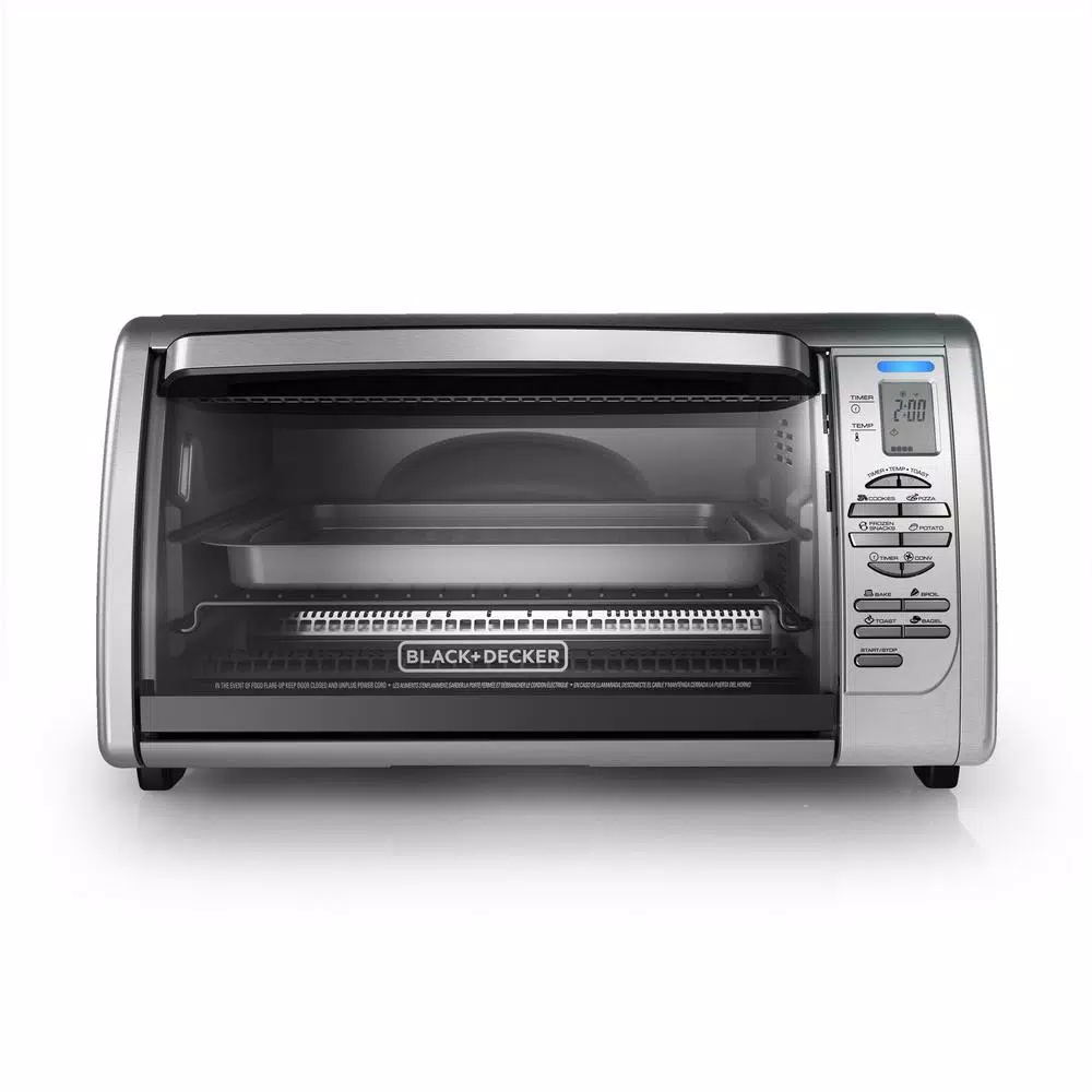BLACK+DECKER 1500 W 6-Slice Stainless Steel Toaster Oven with Broiler Toasters BLACK+DECKER 1500 W 6-Slice Stainless Steel Toaster Oven With Broiler -Costway Shop stainless steel black decker toaster ovens cto6335s 64 1000