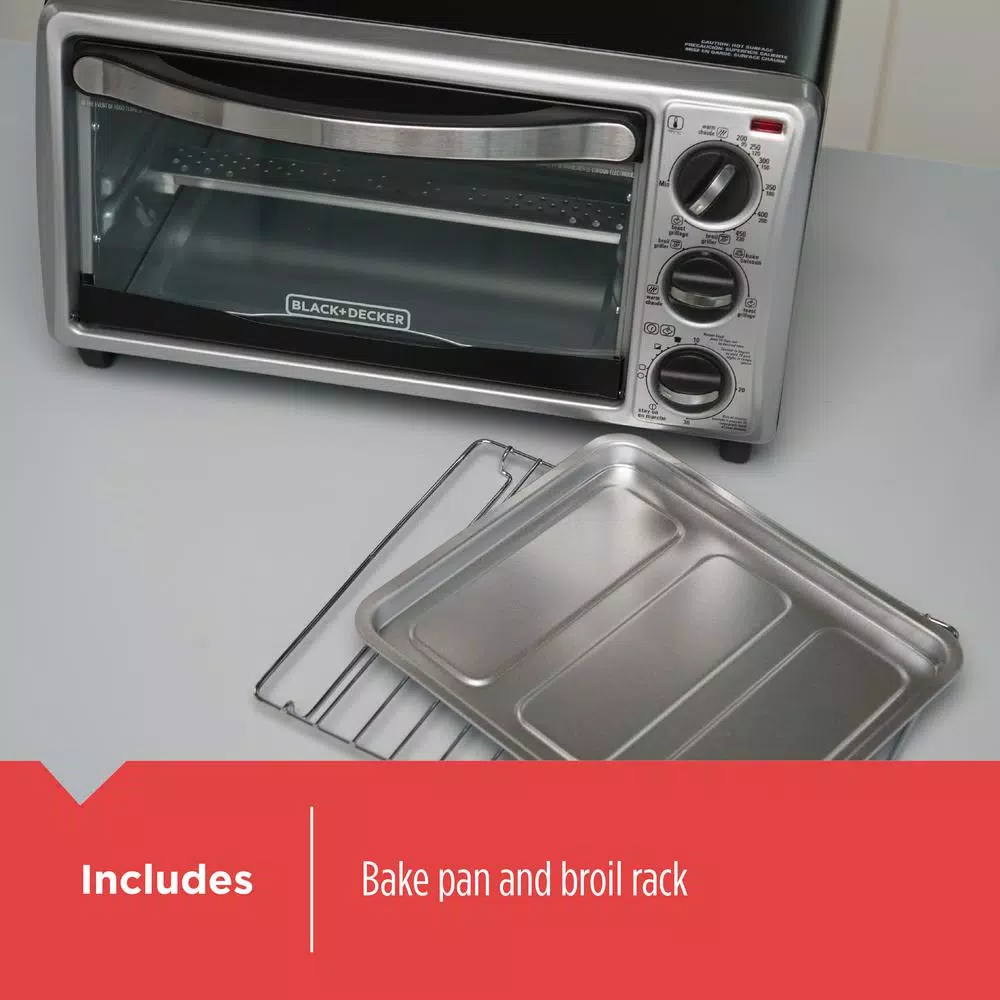 Toasters BLACK+DECKER 4-Slice Stainless Steel Toaster Oven 8 Toasters BLACK+DECKER 4-Slice Stainless Steel Toaster Oven - Image 6
