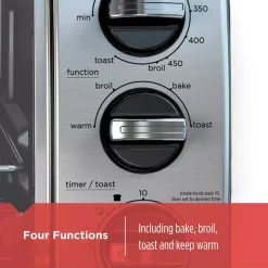 Toasters BLACK+DECKER 1150 W 4-Slice Stainless Steel Convection Toaster Oven With Built-In Timer -Costway Shop stainless steel black decker toaster ovens to1750sb 4f 1000