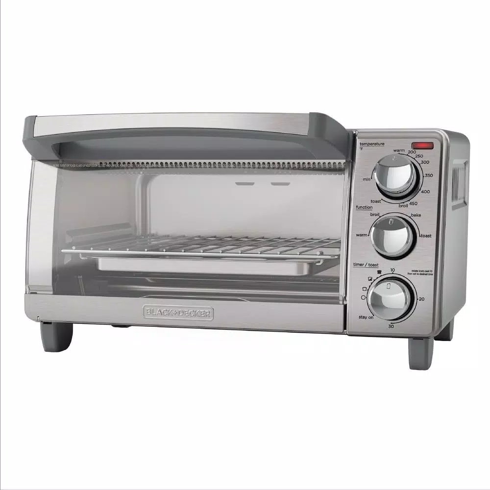 BLACK+DECKER 4-Slice Stainless Steel Toaster Oven Toasters BLACK+DECKER 4-Slice Stainless Steel Toaster Oven -Costway Shop stainless steel black decker toaster ovens to1760ss 64 1000