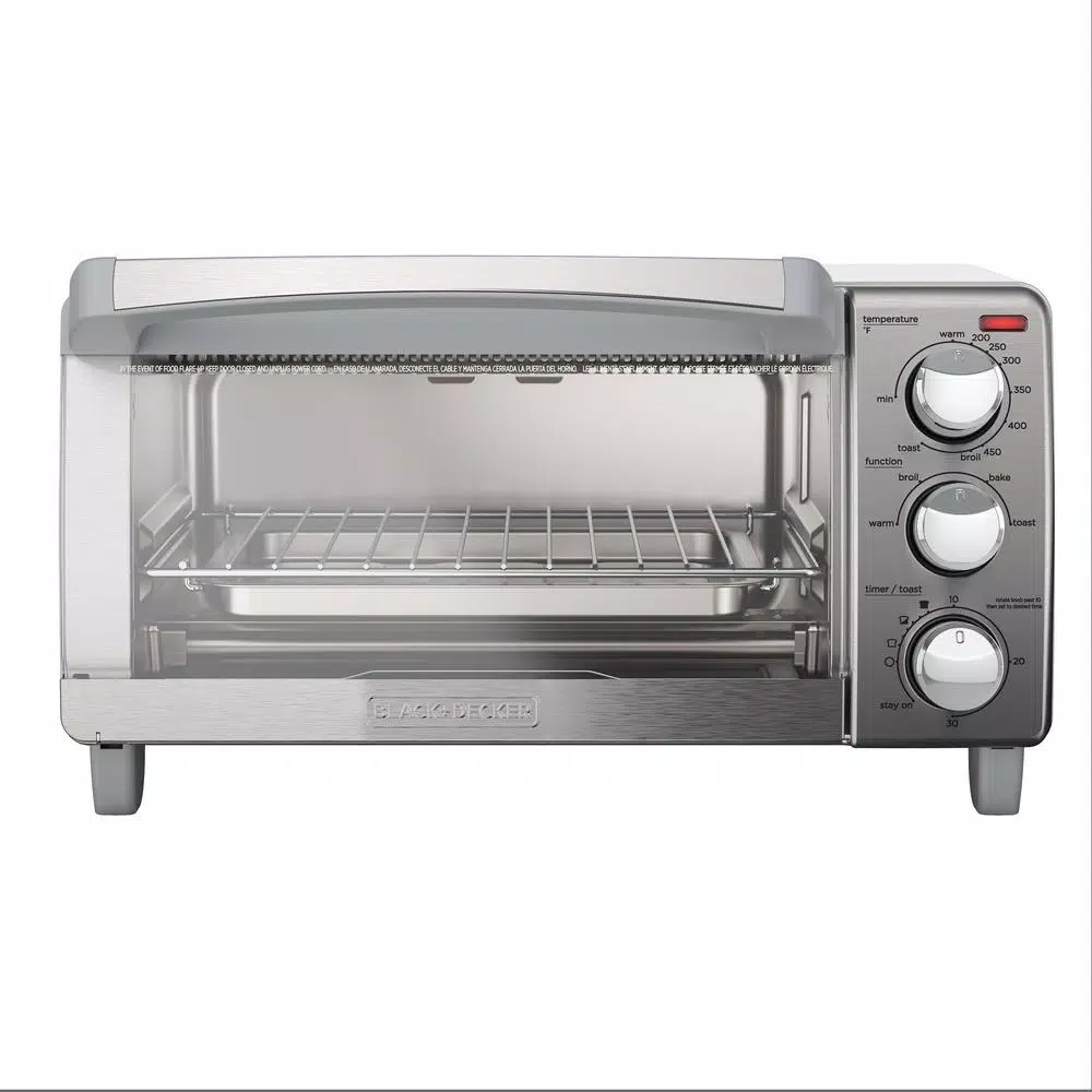 BLACK+DECKER 4-Slice Stainless Steel Toaster Oven Toasters BLACK+DECKER 4-Slice Stainless Steel Toaster Oven -Costway Shop stainless steel black decker toaster ovens to1760ss 66 1000