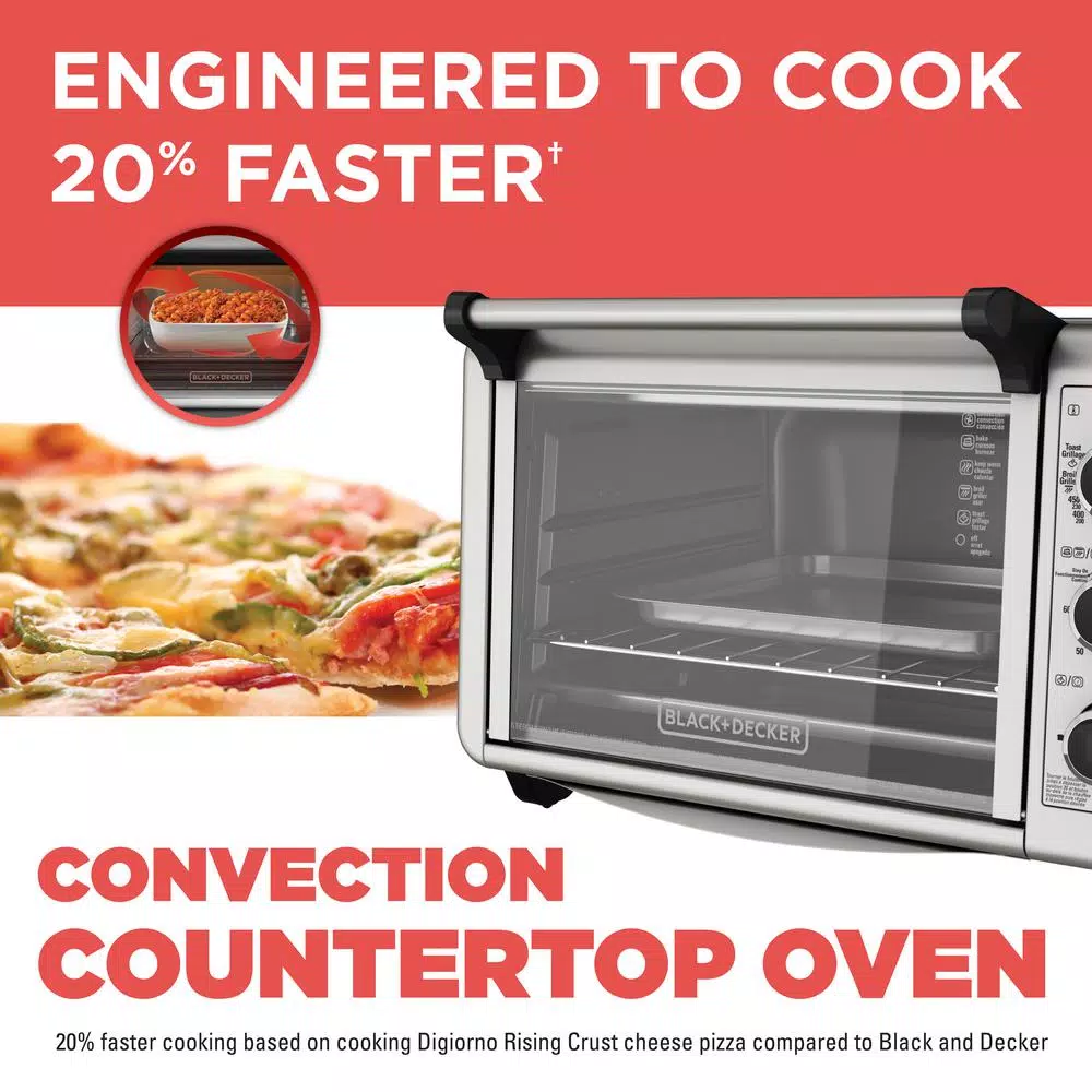 Toasters BLACK+DECKER 1500 W 6-Slice Stainless Steel Toaster Oven With Built-In Timer 5 Toasters BLACK+DECKER 1500 W 6-Slice Stainless Steel Toaster Oven With Built-In Timer - Image 3