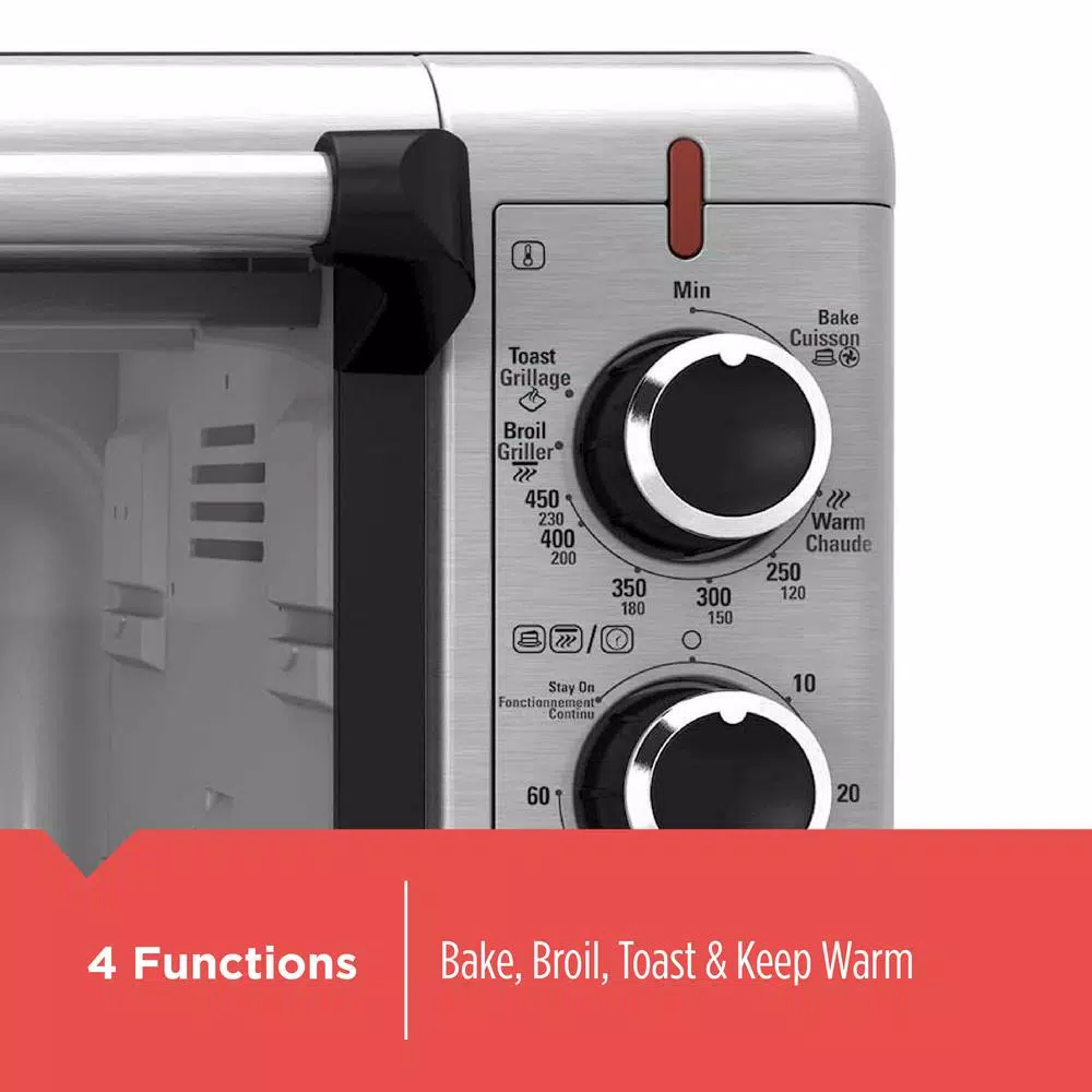 BLACK+DECKER 8-Slice Extra-Wide Convection Toaster Oven, Stainless Steel Toasters BLACK+DECKER 8-Slice Extra-Wide Convection Toaster Oven, Stainless Steel -Costway Shop stainless steel black decker toaster ovens to3240xsbd 1f 1000