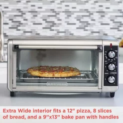 Toasters BLACK+DECKER 1500 W 8-Slice Stainless Steel Toaster Oven With Broiler 18 Toasters BLACK+DECKER 1500 W 8-Slice Stainless Steel Toaster Oven With Broiler -Costway Shop stainless steel black decker toaster ovens to3250xsb 66 1000