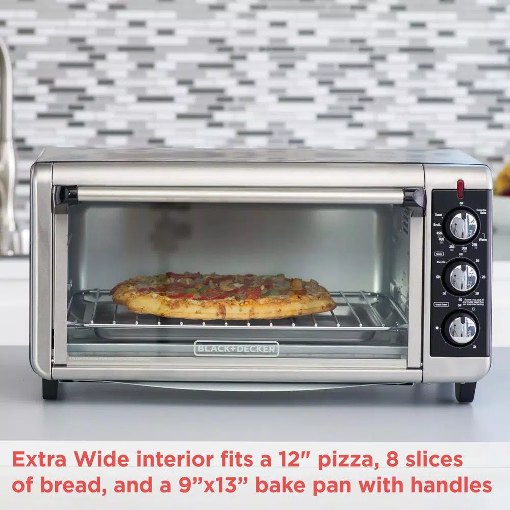 Toasters BLACK+DECKER 1500 W 8-Slice Stainless Steel Toaster Oven With Broiler 7 Toasters BLACK+DECKER 1500 W 8-Slice Stainless Steel Toaster Oven With Broiler - Image 5