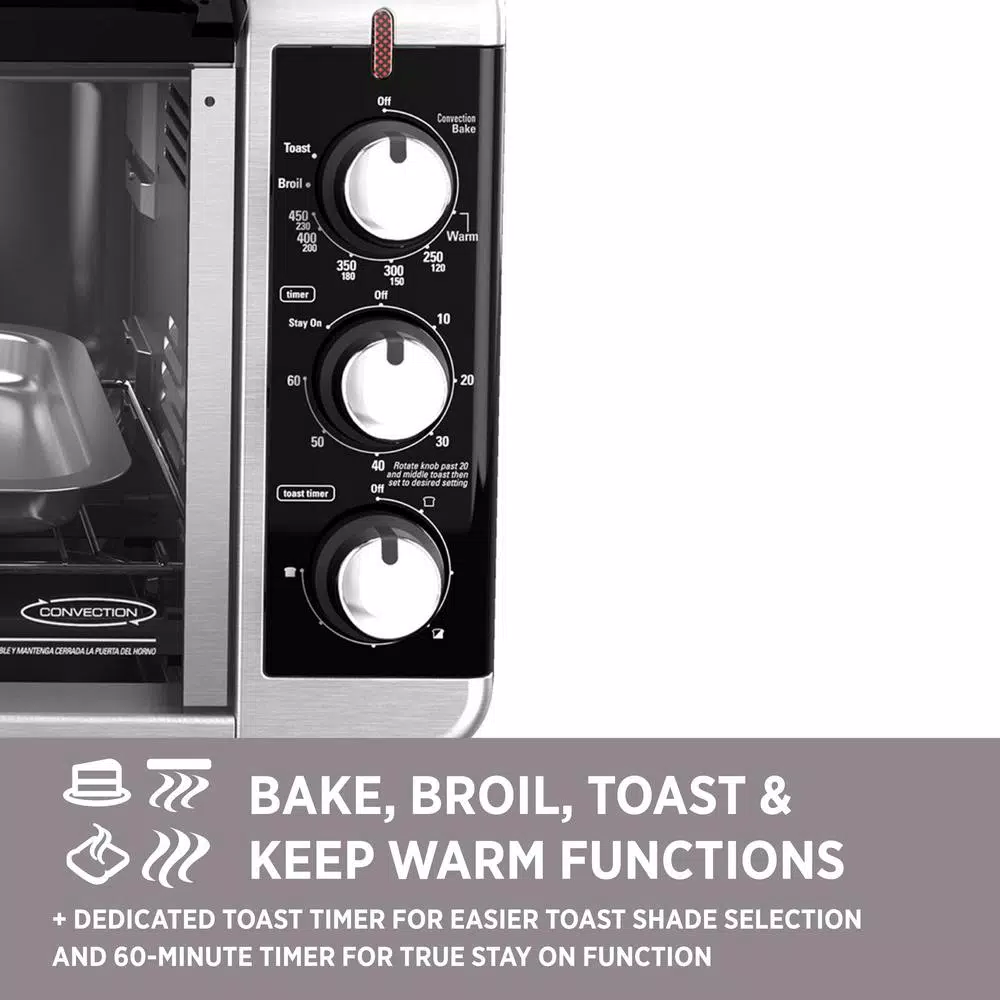 Toasters BLACK+DECKER 1500 W 8-Slice Stainless Steel Toaster Oven With Broiler 13 Toasters BLACK+DECKER 1500 W 8-Slice Stainless Steel Toaster Oven With Broiler - Image 11