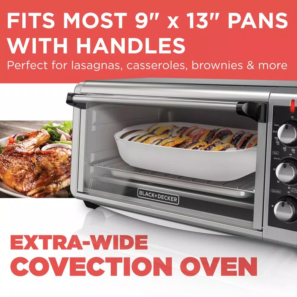 Toasters BLACK+DECKER 1500 W 8-Slice Stainless Steel Toaster Oven With Broiler 8 Toasters BLACK+DECKER 1500 W 8-Slice Stainless Steel Toaster Oven With Broiler - Image 6