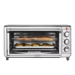 Toasters BLACK+DECKER Crisp ‘N Bake 1500 W 8-Slice Stainless Steel Toaster Oven With Fry Basket -Costway Shop stainless steel black decker toaster ovens to3265xssd hd 66 1000