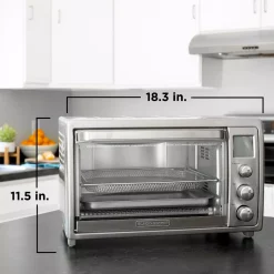 Toasters BLACK+DECKER Crisp ‘N Bake 8-Slice Air Fry Toaster Oven No Preheat, Stainless -Costway Shop stainless steel black decker toaster ovens tod5035ss 76 1000
