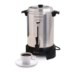 Coffee Makers West Bend 55-Cup Silver Aluminum With Quick Brewing Large Capacity Commercial Coffee Urn Features Automatic Temperature Control -Costway Shop stainless steel black west bend coffee urns 13500 44 1000