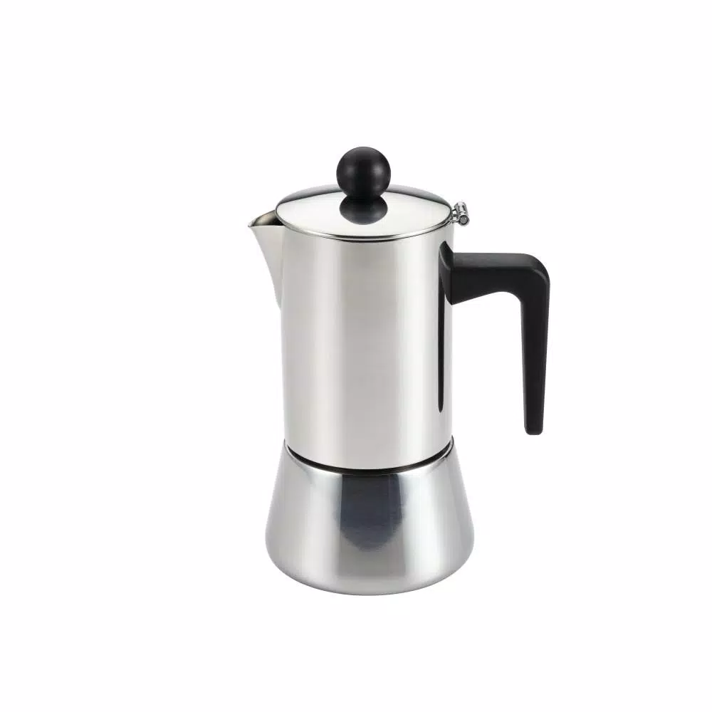BonJour 4-Cup Stovetop Espresso Maker in Stainless Steel Coffee Makers BonJour 4-Cup Stovetop Espresso Maker In Stainless Steel -Costway Shop stainless steel bonjour espresso machines 53916 64 1000