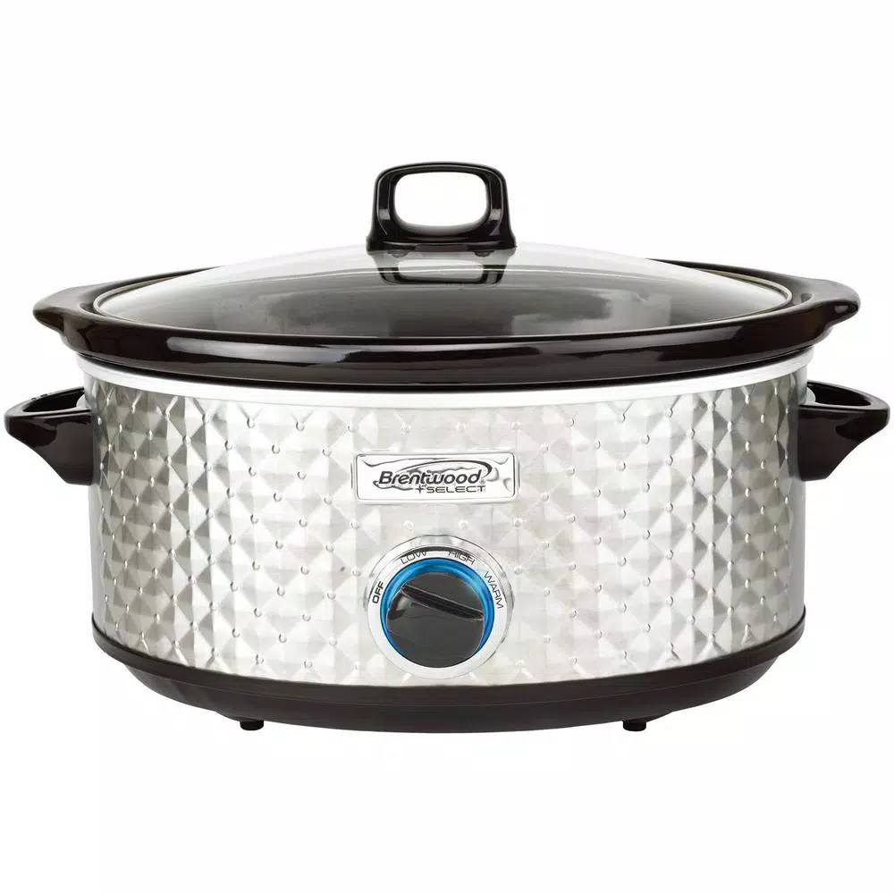 Brentwood Appliances Diamond 7 Qt. Stainless Steel Slow Cooker with Tempered Glass Lid Cookers Brentwood Appliances Diamond 7 Qt. Stainless Steel Slow Cooker With Tempered Glass Lid -Costway Shop stainless steel brentwood appliances slow cookers sc 157s 64 1000