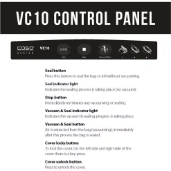 Food Processing CASO VC 10 Stainless Steel Food Vacuum Sealer With Food Management App And Food Vacuum Rolls (Set Of 2) 7 Food Processing CASO VC 10 Stainless Steel Food Vacuum Sealer With Food Management App And Food Vacuum Rolls (Set Of 2) -Costway Shop stainless steel caso food vacuum sealers 11340 2 kit 4f 1000