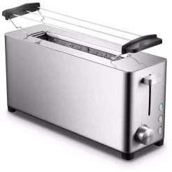 Toasters CASO 4-Slice Stainless Steel Wide Slot Toaster -Costway Shop stainless steel caso pop up toasters 11926 4f 1000