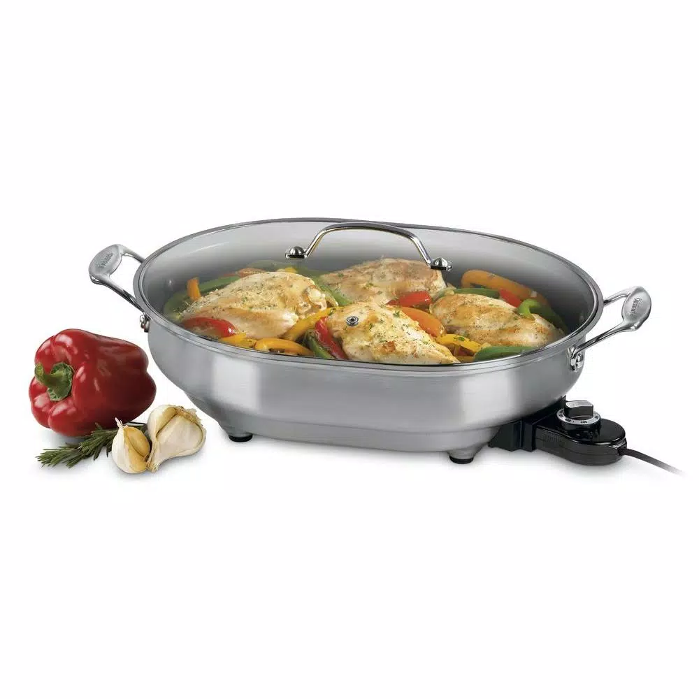 Electric Skillets & Indoor Grills Cuisinart 12 In. X 15 In. Stainless Steel Non-Stick Electric Skillet 5 Electric Skillets & Indoor Grills Cuisinart 12 In. X 15 In. Stainless Steel Non-Stick Electric Skillet - Image 3