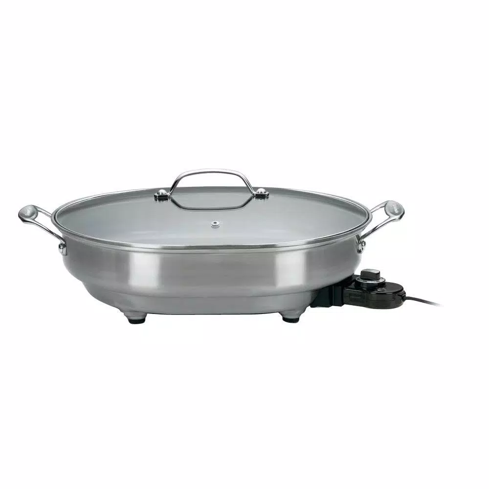 Electric Skillets & Indoor Grills Cuisinart 12 In. X 15 In. Stainless Steel Non-Stick Electric Skillet 3 Electric Skillets & Indoor Grills Cuisinart 12 In. X 15 In. Stainless Steel Non-Stick Electric Skillet