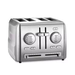Toasters Cuisinart Custom Select 4-Slice Stainless Steel Toaster With Crumb Tray -Costway Shop stainless steel cuisinart pop up toasters cpt 640p1 c3 1000