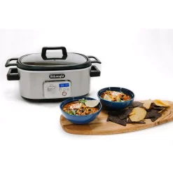 Cookers DeLonghi Livenza 6 Qt. Programmable Slow Cooker With Stovetop-Safe Pot 6 Cookers DeLonghi Livenza 6 Qt. Programmable Slow Cooker With Stovetop-Safe Pot -Costway Shop stainless steel delonghi slow cookers cks1660d 44 1000