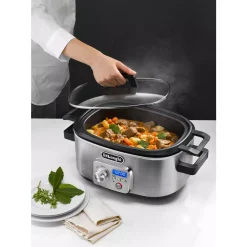Cookers DeLonghi Livenza 6 Qt. Programmable Slow Cooker With Stovetop-Safe Pot 4 Cookers DeLonghi Livenza 6 Qt. Programmable Slow Cooker With Stovetop-Safe Pot -Costway Shop stainless steel delonghi slow cookers cks1660d 4f 1000