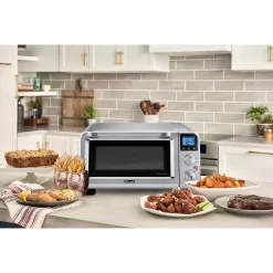 Toasters DeLonghi Livenza 2000 W 6-Slice Stainless Steel Toaster Oven, Convection And Air Fryer 16 Toasters DeLonghi Livenza 2000 W 6-Slice Stainless Steel Toaster Oven, Convection And Air Fryer -Costway Shop stainless steel delonghi toaster ovens eo141664m fa 1000